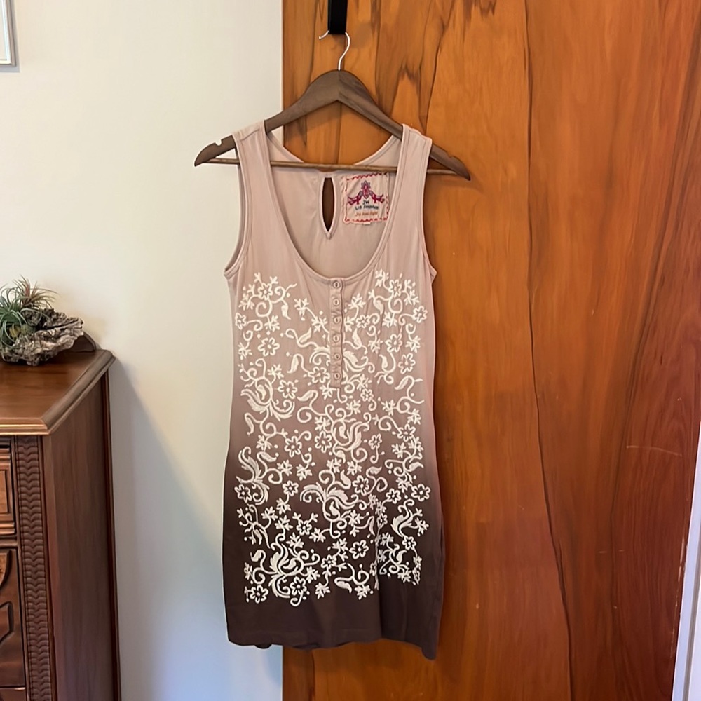 Johnny Was Ombré Embroidered Tank Dress